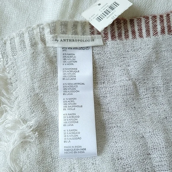 NWT Anthropologie Woven Blocked Stripe Throw Blanket - Picture 9 of 11